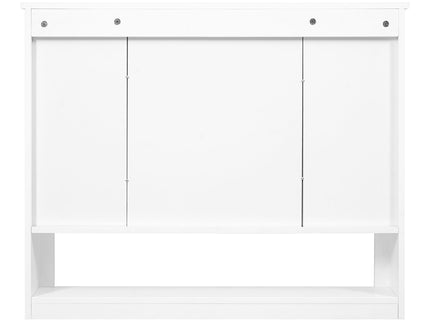 Wall-Mounted Bathroom Cabinet With Mirror And Open Shelf - White