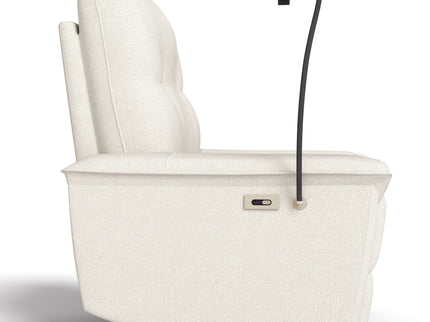270° Power Swivel Rocker Recliner Chair With Phone Holder, Electric Glider Reclining Sofa With USB Ports For Living Room Bedroom - Beige