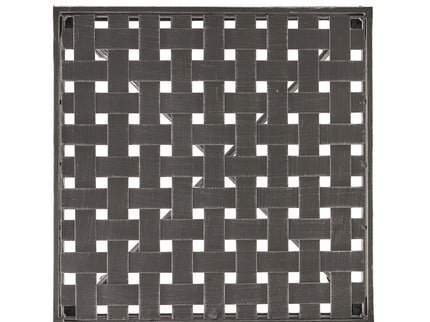 Outdoor Square Side Table With X Shaped Iron Frame - Black