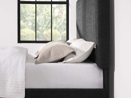 Platform Bed & Upholstered Headboard