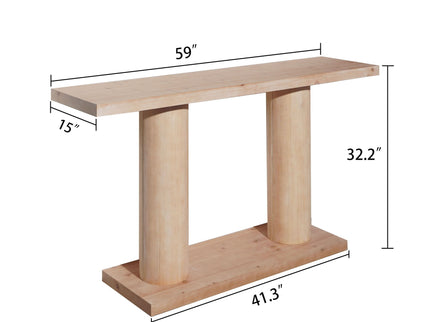 Double Cylinder Base Console Table For Living Room - Multi