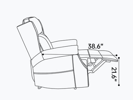 Manual Recliner Chair With Heavy Duty Motion Mechanism, 8 Vibrating Nodes And 3 Massage Modes For Living Room