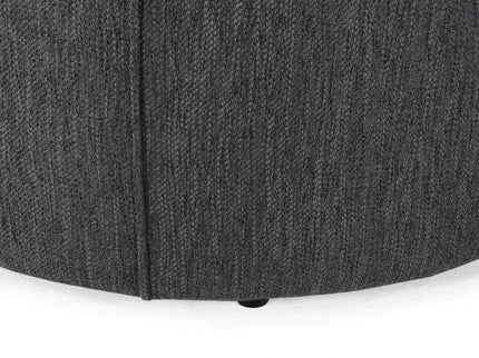 Contemporary Ottoman With Tonal Piping And Button Tuft Design