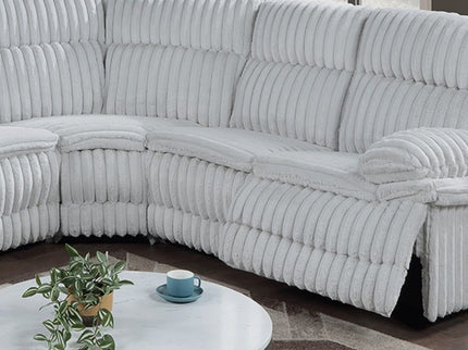 U-Shaped Sectional Sofa With Console Cup Holder, Storage Drawer, Manual Reclining