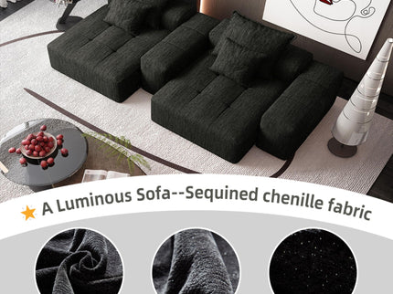 Modern Oversized Diy Combination Modular Sectional Sofa With Pillows