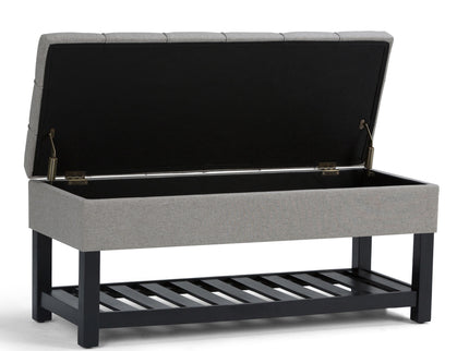 Saxon - Upholstered Transitional Storage Ottoman Bench