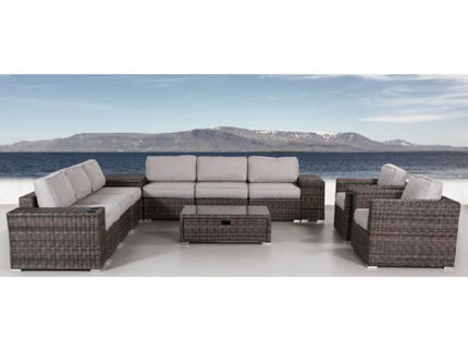Stylish Rattan Wicker Person Seating Group With Premium Sunbrella Cushions Perfect For Outdoor Entertaining