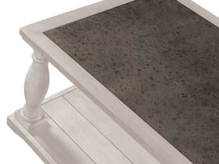 Farmhouse Rectangular Coffee Table With 2 Tiers