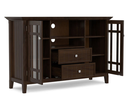 Bedford - Tall TV Media Stand - Dark Tobacco Brown