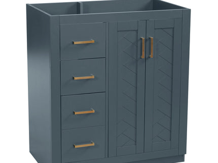 Retro Style Bathroom Vanity With 3 Drawers & Soft-Closing Doors
