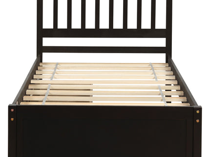 Platform Storage Bed Wood Bed Frame With Two Drawers And Headboard