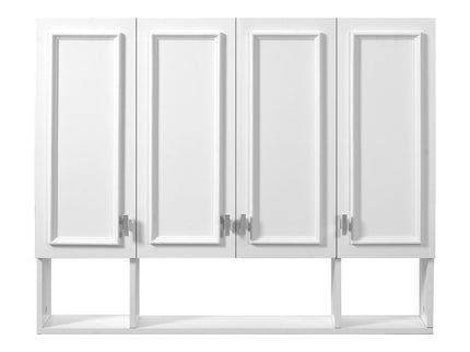 Bathroom Cabinet With 3 Adjustable Shelves Wall Mounted Medicine Cabinet, Soft Closing Hinges, Open Shelving Design - White