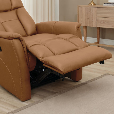 Oslo - Power Recliner With Manual Adjustable Headrest And Power Footrest - Brown