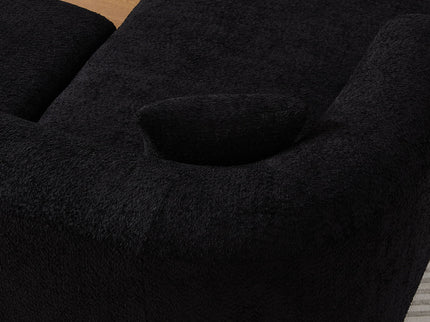 L - Shape Boneless Cloud Couch With 2 Throw Pillows For Living Room