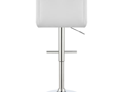 Lenny - Upholstered Adjustable Bar Stool (Set of 2) - White