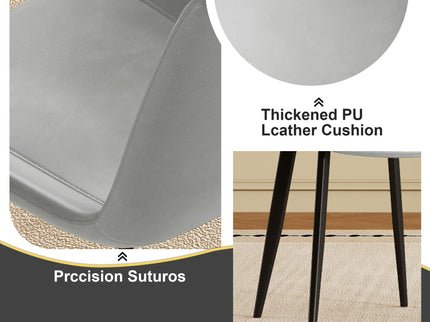 Modern Dining Chair With Carbon Steel Legs