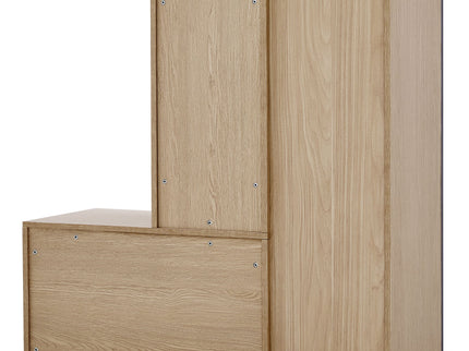 Modern Multi Functional Shoe Storage Bench & Cabinets With Adjustable Shelves - Gray / Natural Wood / White