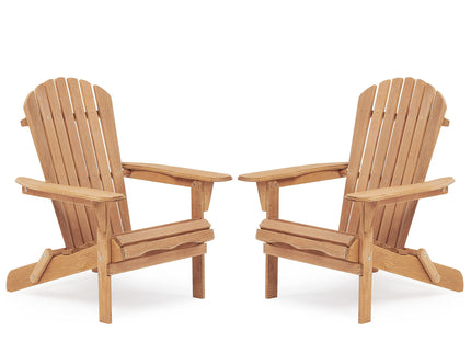 Lounge Patio Chair For Garden Outdoor Wooden Folding Adirondack Chair (Set of 2) Solid Cedar Wood Lounge Patio Chair For Garden
