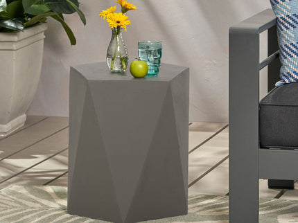 Side Table With Geometric Design