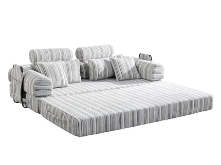 Convertible Sleeper Sofa Bed With High Density Compressed Sponge, Upholstered Couch For Living Room