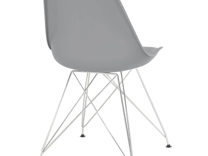 Padded Side Chair And Soft Upholstered Seat (Set of 2) - Gray