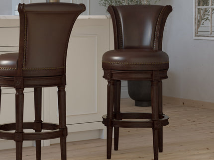 Swivel Barstool With High-Back