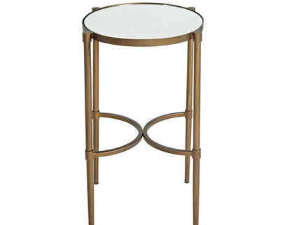 Bedford - Oval Mirror Accent Table - Antique Bronze