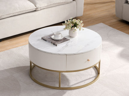 Modern Round Table With Drawers