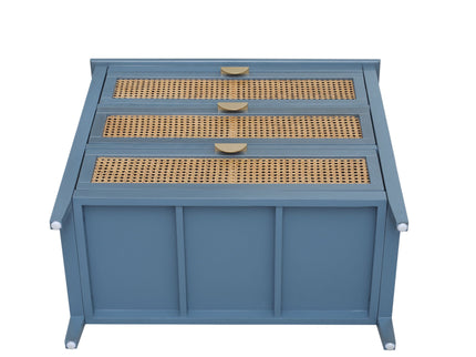 3 Drawer Cabinet, Natural Rattan, American Furniture