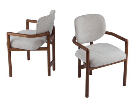 Upholstered Arm Dining Chairs (Set of 2)