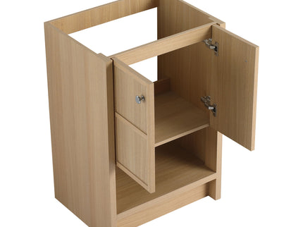 Modern Freestanding Bathroom Vanity With Ceramic Sink And Soft Closing Doors