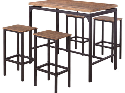 5 Piece Bar Set - Chestnut