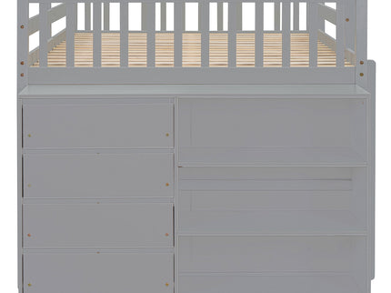 Bunk Bed With 4 Drawers And 3 Shelves