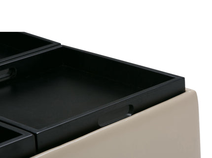 Avalon - Square Coffee Table, Storage Ottoman