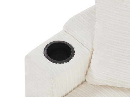 Modern Style Loveseat Sofa Sectional Sofa Couch With Storage Space, A Movable Ottoman, Two USB Ports, Two Cup Holders, A Phone Holder For Living Room