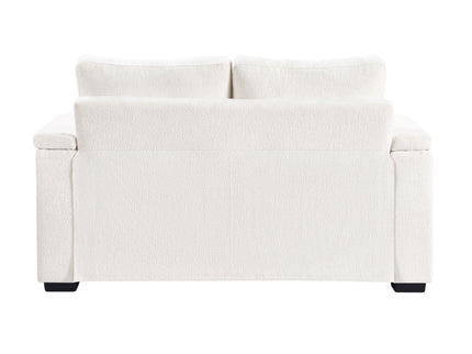 Pull Out Sofa Bed Loveseat With Twin Mattress, Cup Holders And Arm Storage