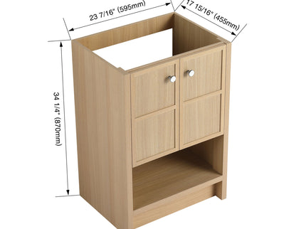 Modern Freestanding Bathroom Vanity With 2 Soft Closing Doors
