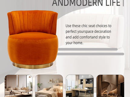 360 Degree Swivel Cuddle Barrel Accent Sofa Chair