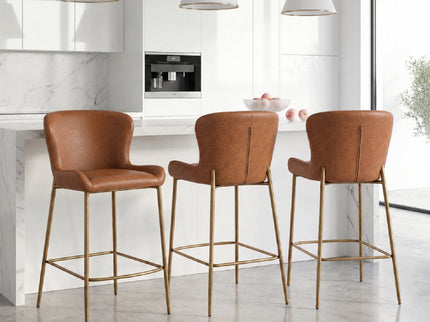 Modern Counter Stool With Upholstered Seat