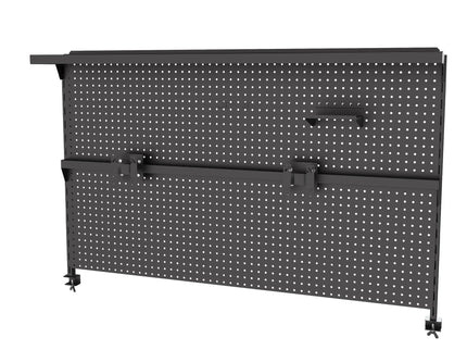 Clamp On Desk Pegboard With Single Monitor Stand