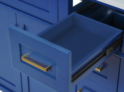 Modern Bathroom Vanity With Ceramic Sink, Soft Close Storage Cabinet