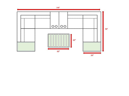 Wicker Sectional Seating Group With Cushions