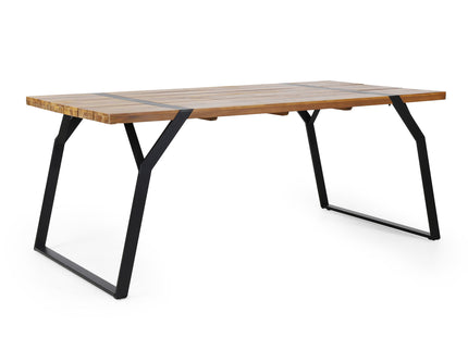 Zora - Dining Table Industrial & Iron Table - Black