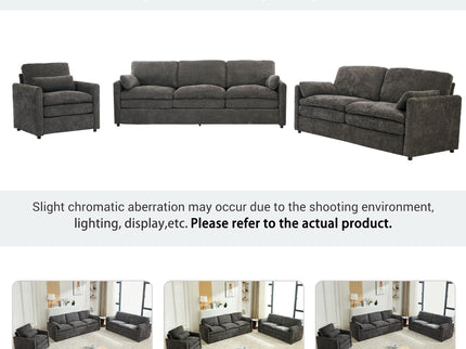 Cozy Upholstered Sofa Set For Living Room
