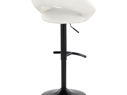 Posh - Contemporary Adjustable Barstool With Swivel & Rounded T Footrest (Set of 2)