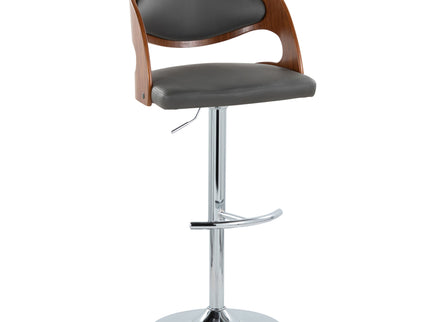 Pino - Mid Century Modern Adjustable Barstool & Swivel With Rounded T Footrest (Set of 2)