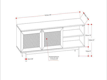Reeves - TV Media Stand - Natural
