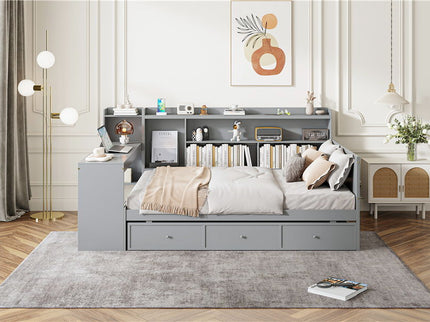Daybed With 3 Drawers USB Ports And Desk