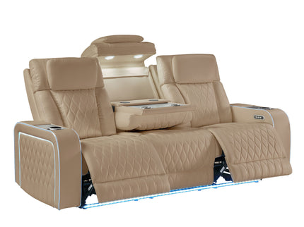 Electra - Power Reclining Set With Power Headrests, Massage And LED Lighting