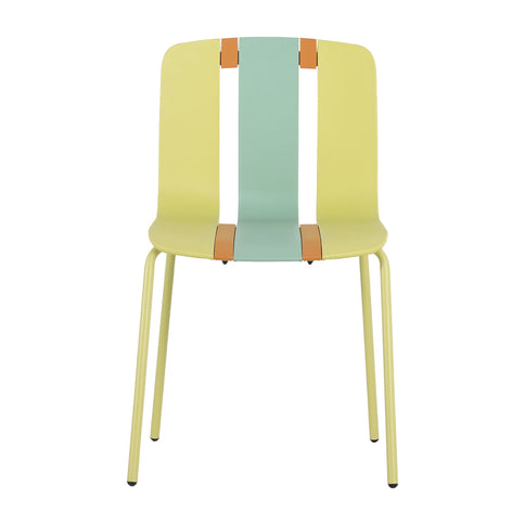 Modern Striped Blocking Single Chairs, Waterproof And Fade Resistant (Set of 4)